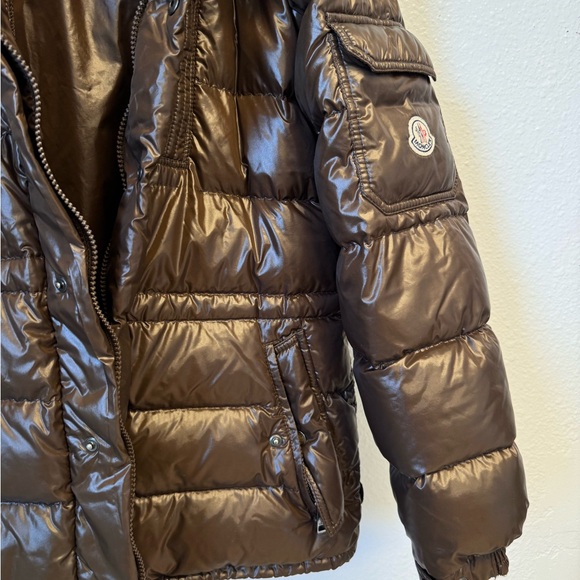 MONCLER BROWN PUFFER COAT - Picture 2 of 6